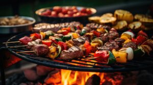 Ernährung im Sommer, grillen, Spieße