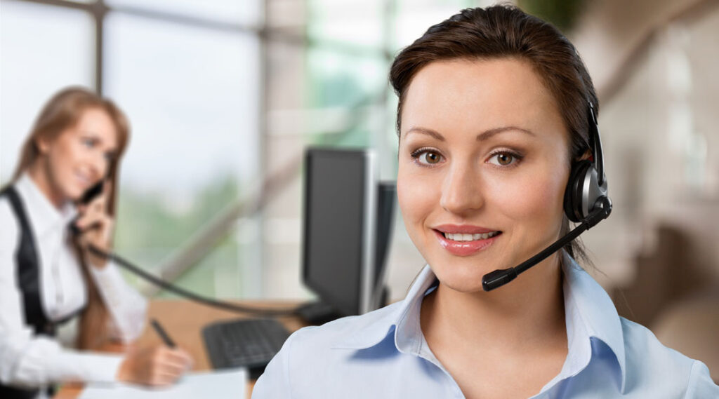 Telefonistin bei der GHD