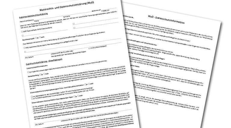 Wahlrechts- und Datenschutzerklärung, Neukunde